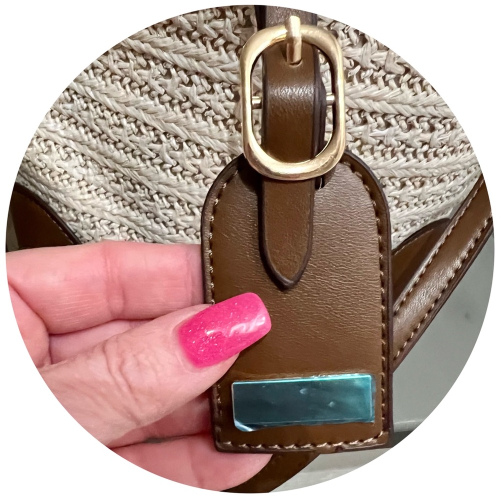 NEW! Bucket Crossbody Bag PU Stitching Woven Straw Shoulder Bag! - Picture 5 of 11